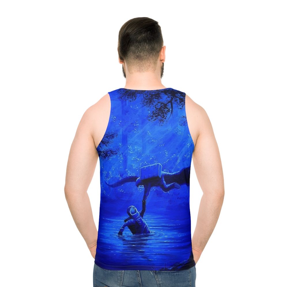 Astronaut spaceman space surrealism nature unisex tank top