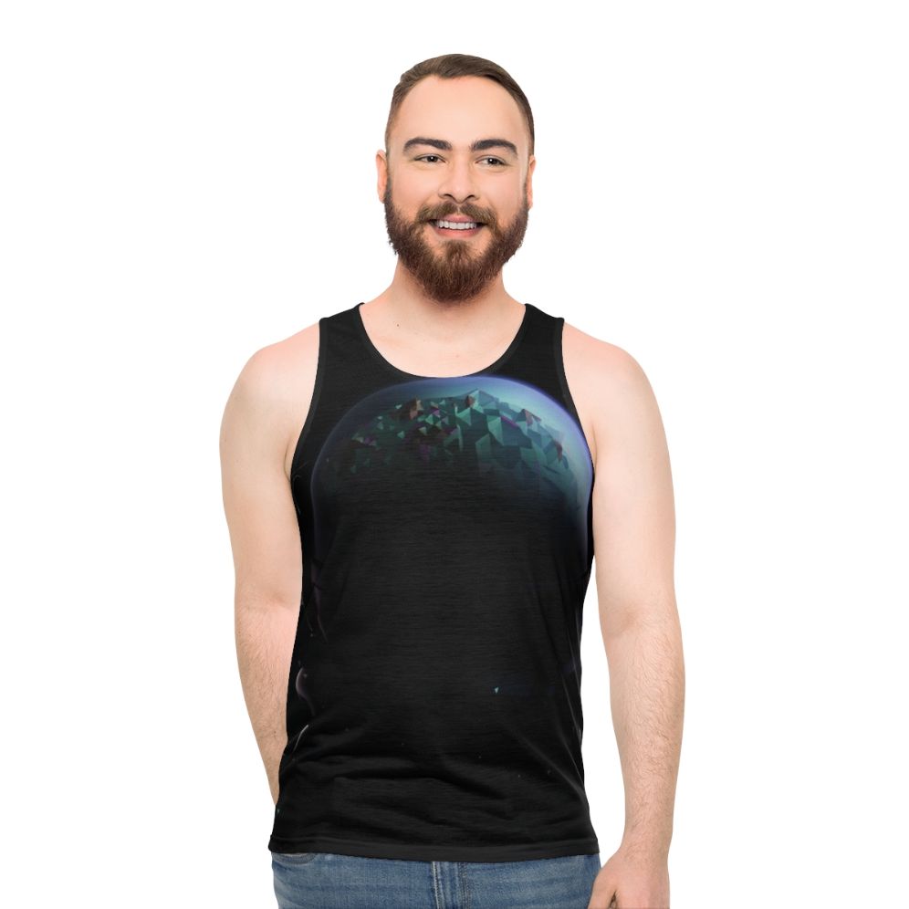 Astroneer unisex tank top with space-themed design