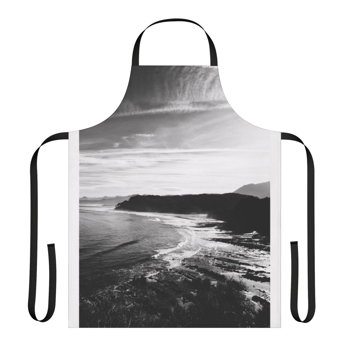 Asturias Coastal Landscape Apron with Stone Cliff and Water