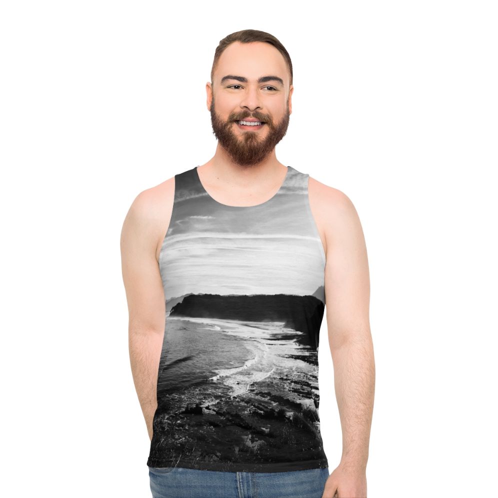 Asturias unisex tank top with landscape design
