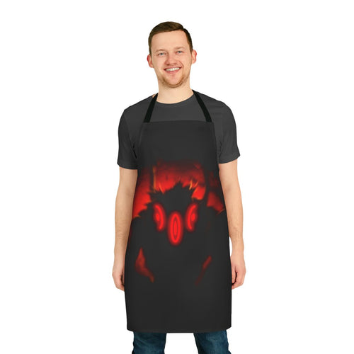 Vibrant, anime-style apron featuring Asura, the Kishin from Soul Eater