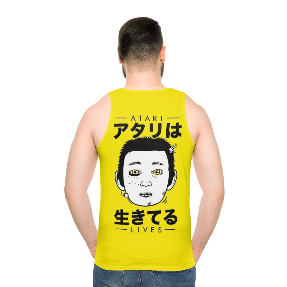 Unisex Atari-inspired tank top with Japanese culture graphics