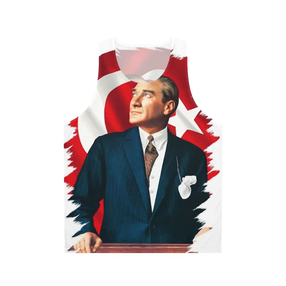 Ataturk Turkish Flag Unisex Tank Top