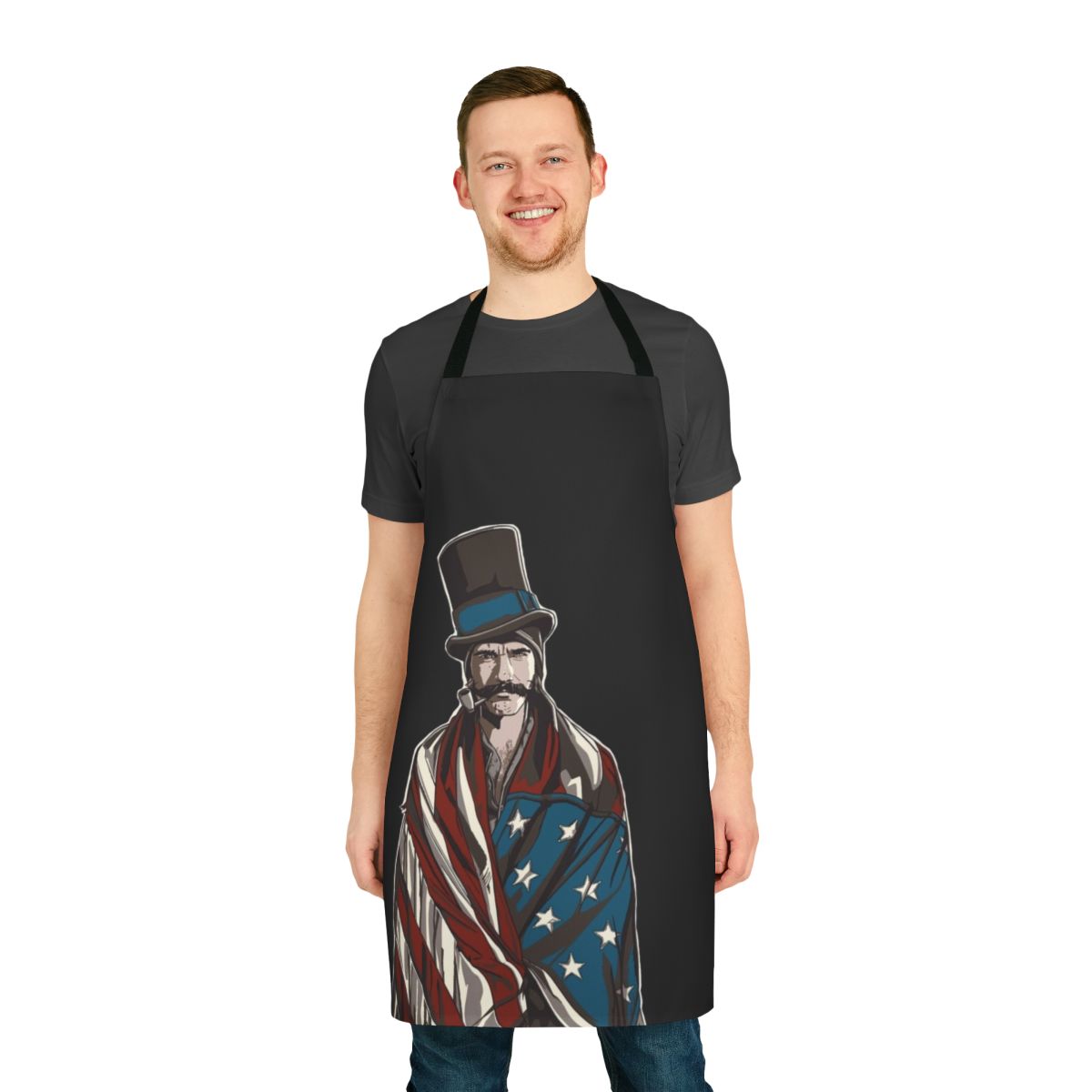 Atheist apron featuring the "Atheism Is Unstoppable" design