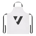 Fashionable apron featuring a letter V logo design, great for athletic, culinary, or home use.