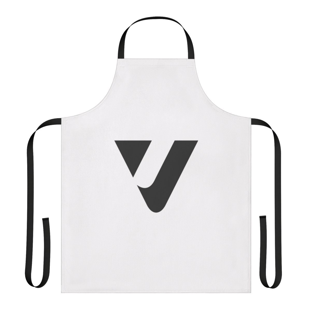Fashionable apron featuring a letter V logo design, great for athletic, culinary, or home use.