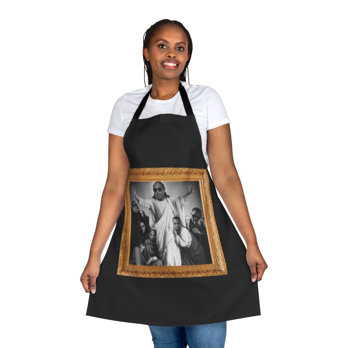 Atlanta rap inspired apron with hip hop music design