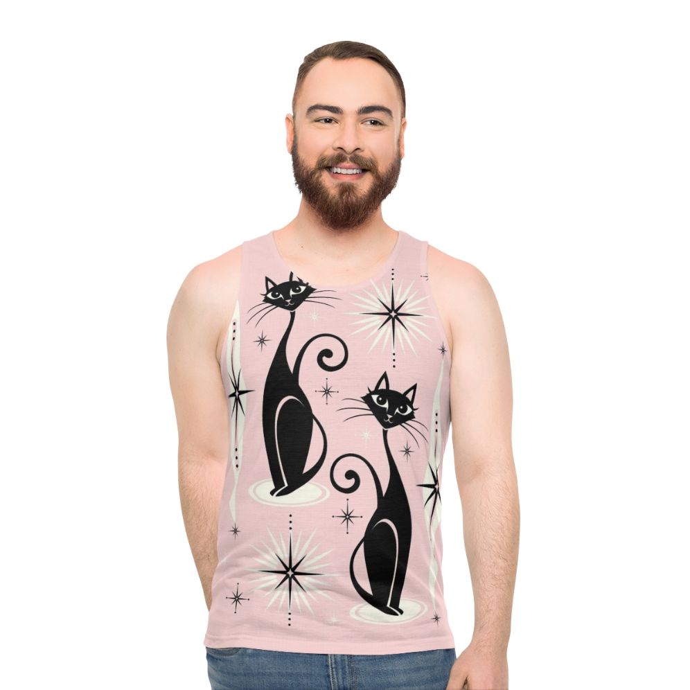 Atomic Meow Unisex Mid-Century Modern Tank Top