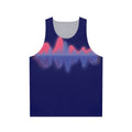 Unisex tank top with audio wave pattern design