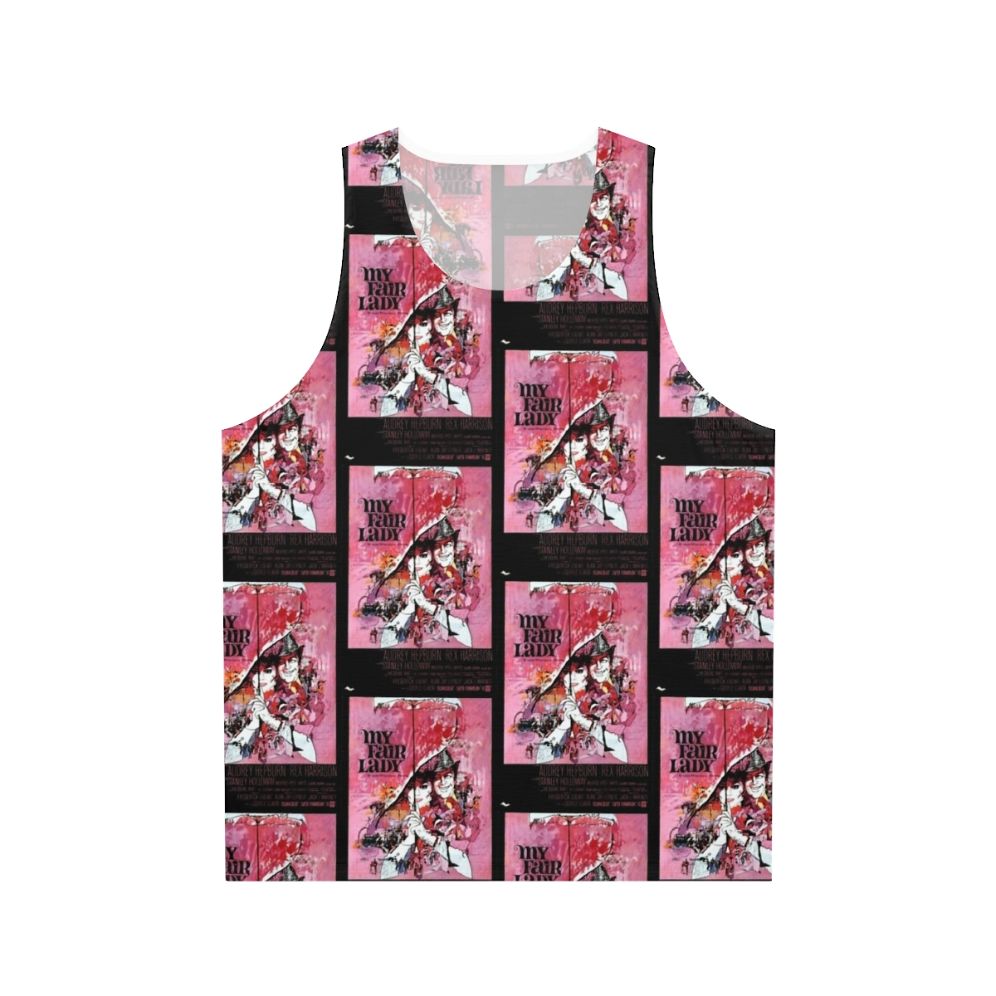 Unisex tank top featuring the movie poster of Audrey Hepburn's My Fair Lady