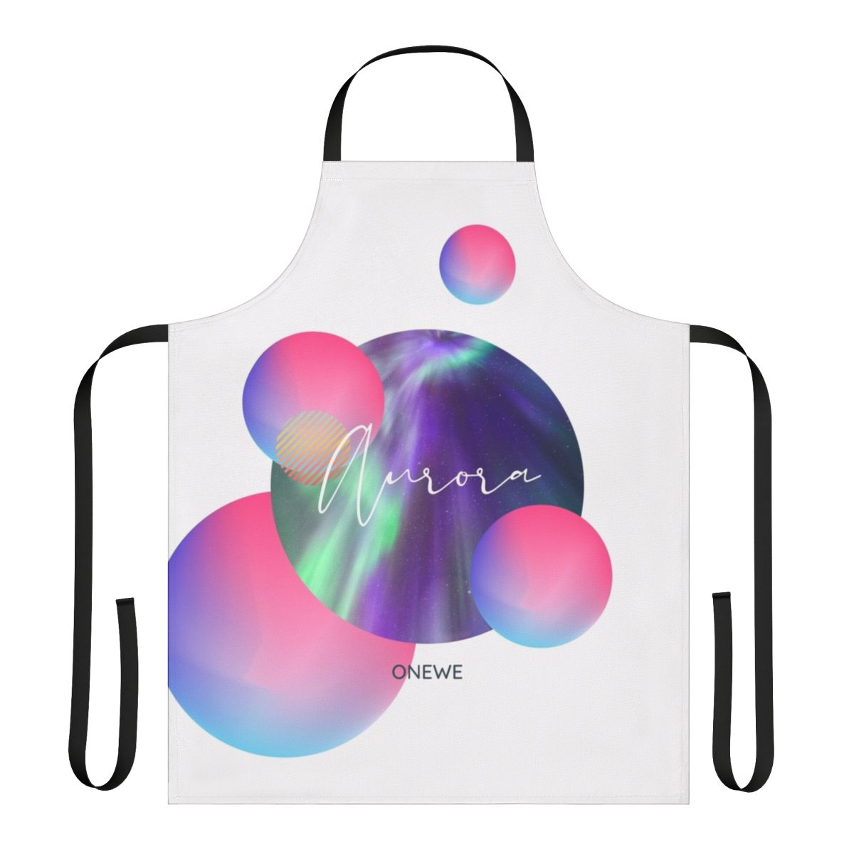 Aurora-inspired onewe fan apron featuring kpop music lyrics and design