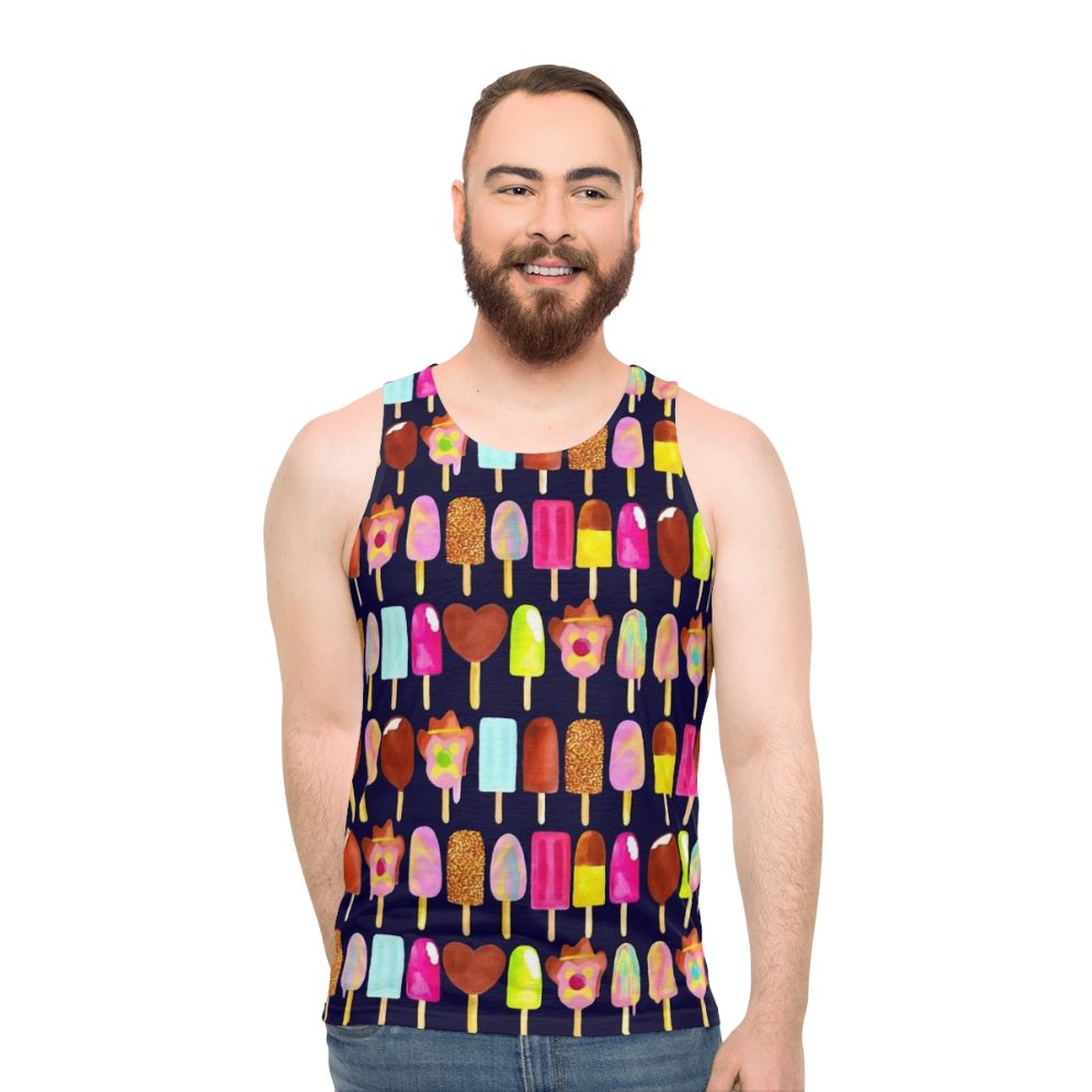 Aussie Ice Creams Unisex Navy Tank Top