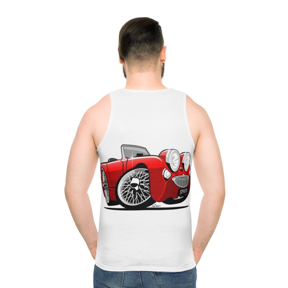 Austin Healey Sprite sports car graphic unisex tank top