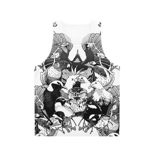 Australian Birds Unisex Tank Top with nature illustration