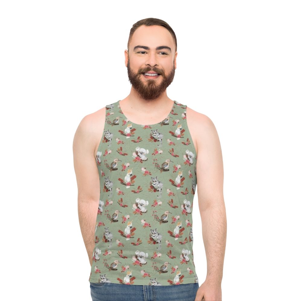 Australian flora and fauna eucalyptus unisex tank top