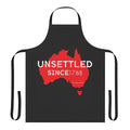 Australian Indigenous inspired apron featuring "Unsettled Since 1788" design