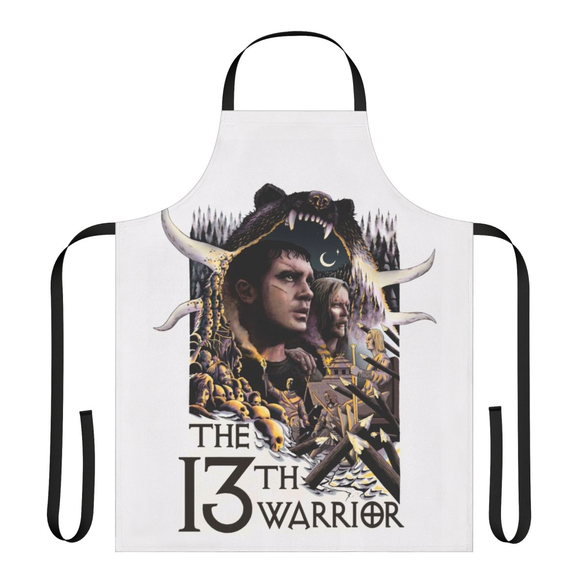 13th Warrior themed kitchen apron with medieval and fantasy design