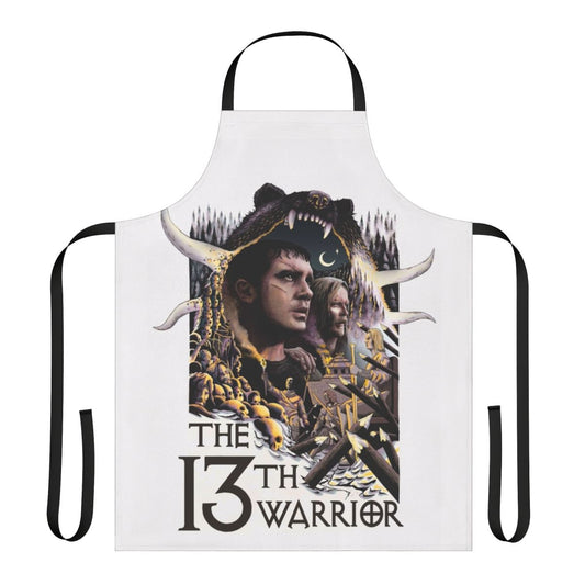 13th Warrior themed kitchen apron with medieval and fantasy design