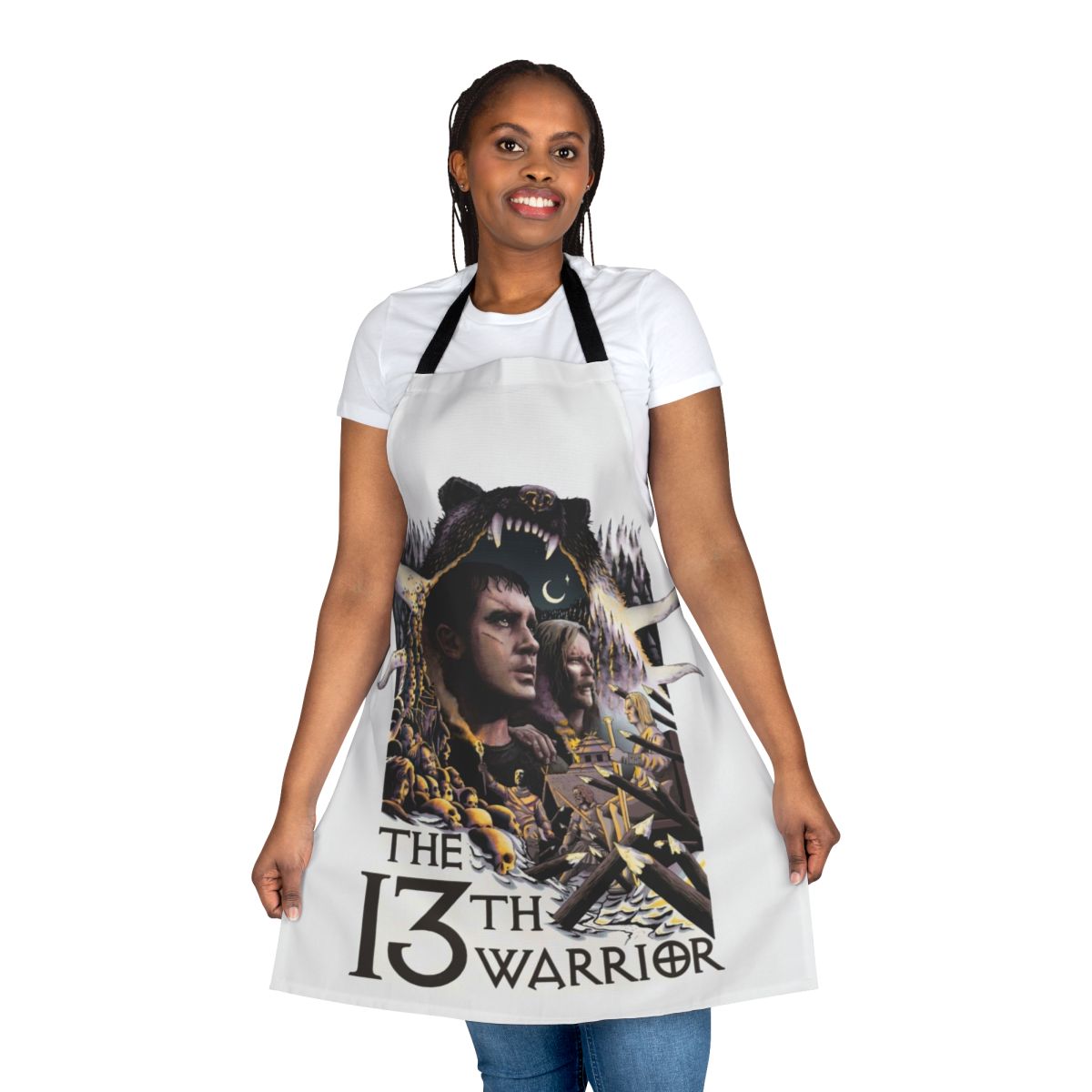 13th Warrior themed kitchen apron with medieval and fantasy design