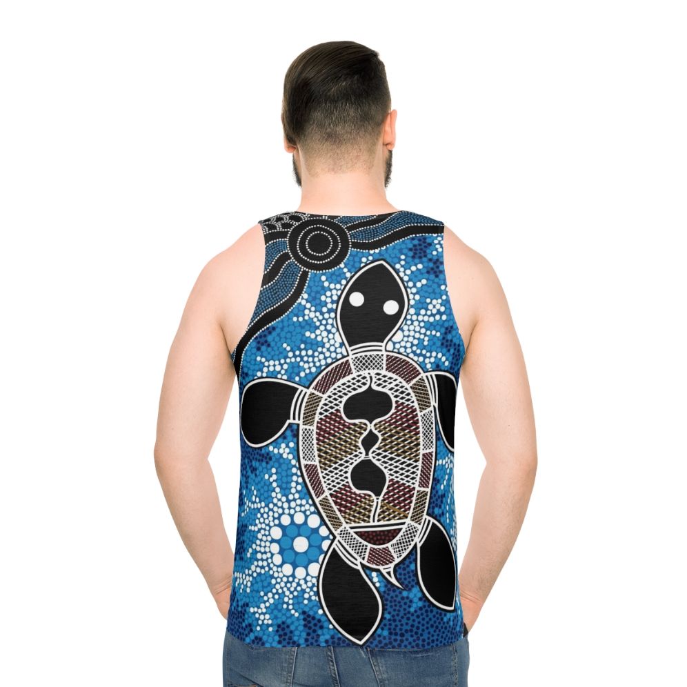 Authentic Aboriginal Art Sea Turtles Unisex Tank Top