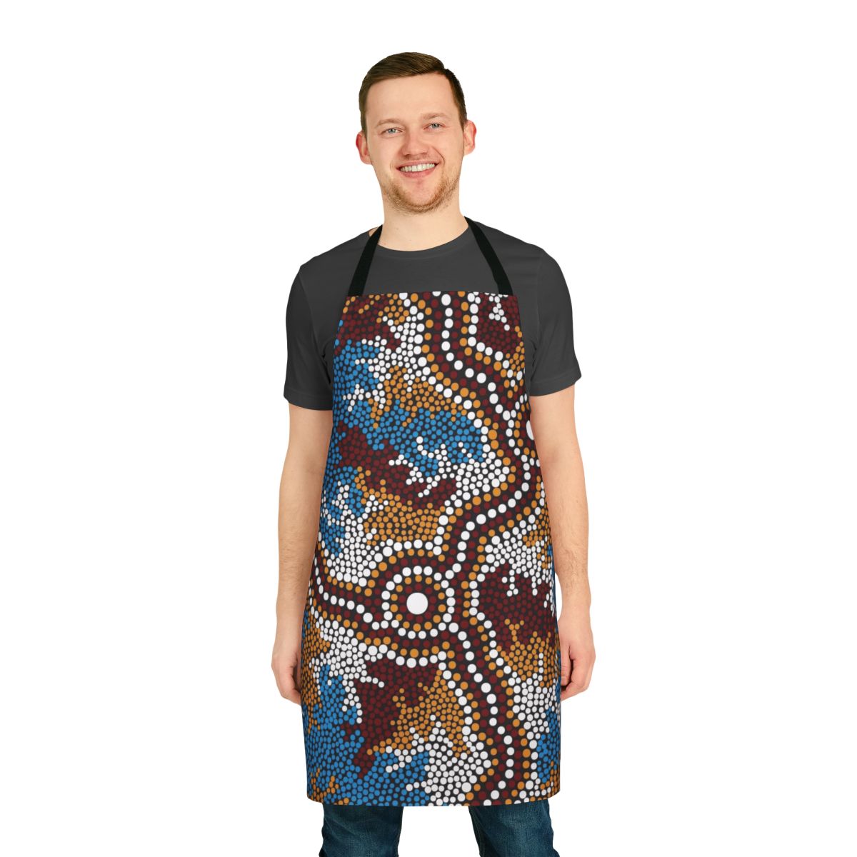 Authentic Aboriginal Dot Art Wetland Dreaming Apron