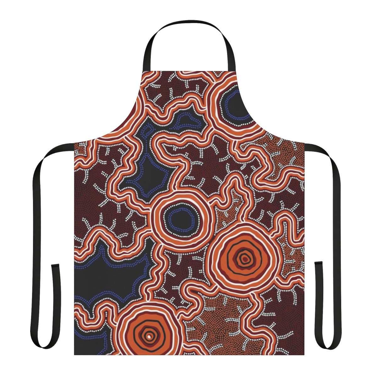 Authentic Aboriginal-Inspired Art Apron featuring traditional Australian indigenous dot painting designs