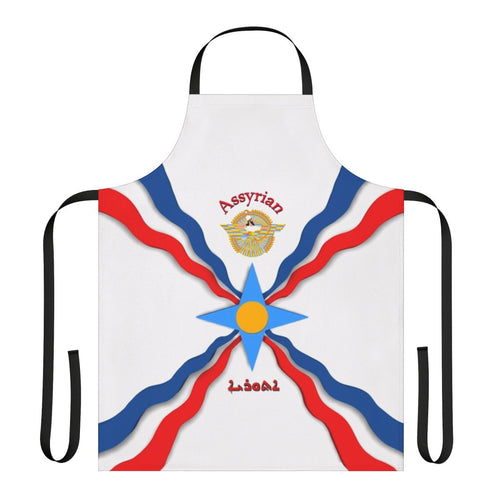Assyrian flag pattern apron with traditional Mesopotamia design