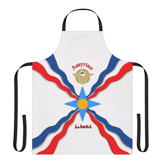 Assyrian flag pattern apron with traditional Mesopotamia design