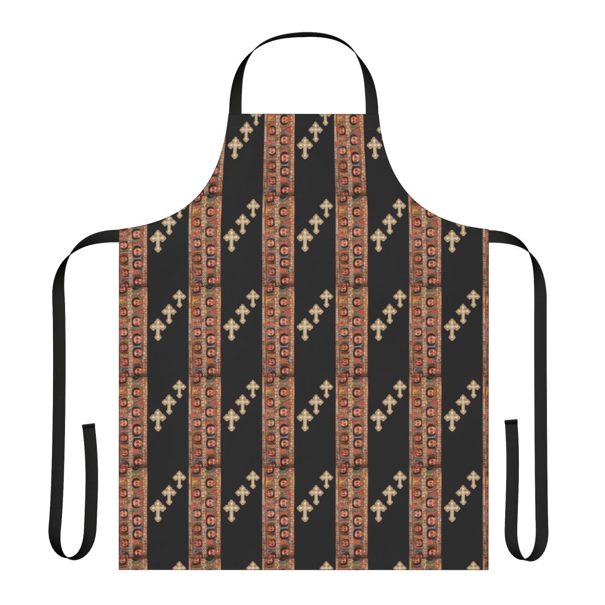 Vibrant Ethiopian-style apron featuring traditional Habesha design elements
