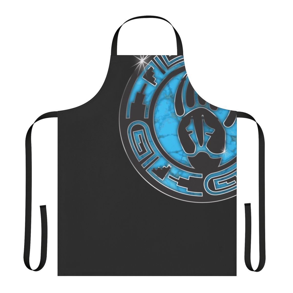 Hopi-inspired bear paw design on a high-quality apron