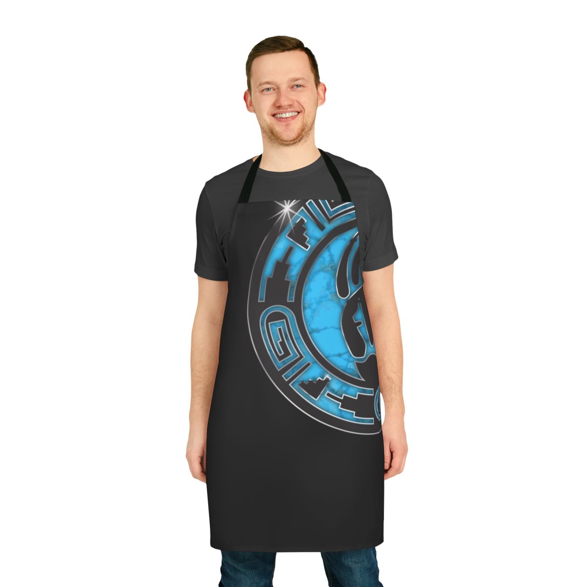 Hopi-inspired bear paw design on a high-quality apron