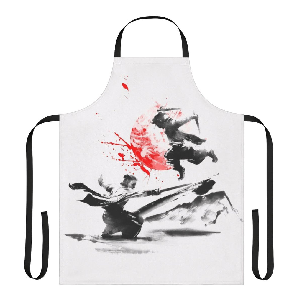 Samurai-inspired apron featuring traditional Japanese design elements