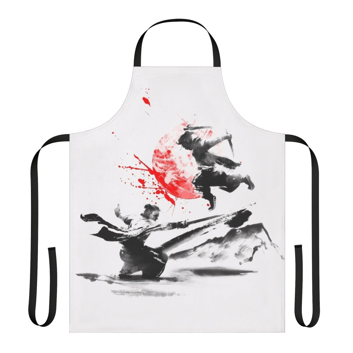 Samurai-inspired apron featuring traditional Japanese design elements