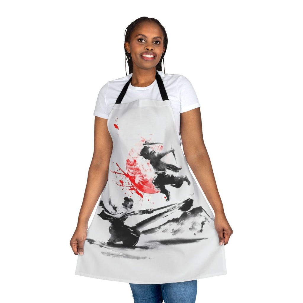 Samurai-inspired apron featuring traditional Japanese design elements