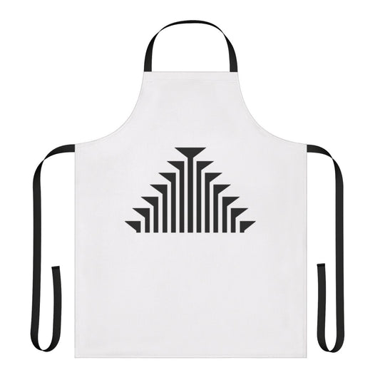 Solid black apron with Klamath Tribes inspired design, showcasing indigenous culture and tradition.