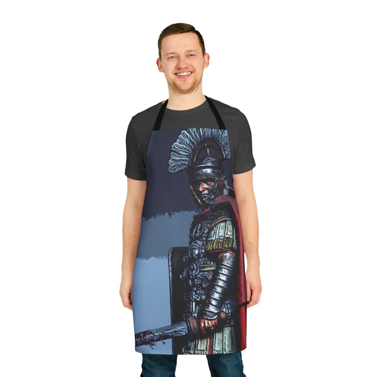 Ancient Roman centurion costume apron with detailed armor design