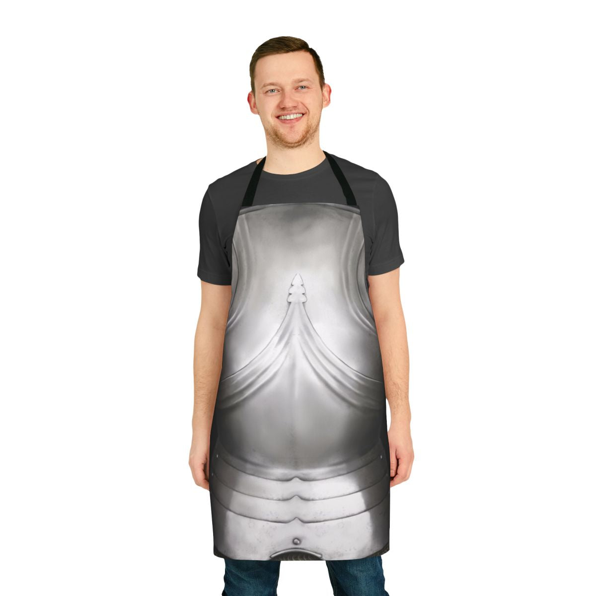 Detailed medieval-style knight's cuirass design apron