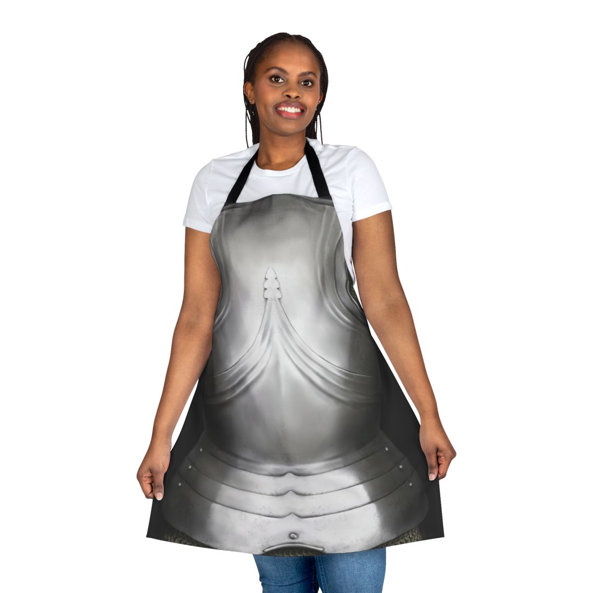 Detailed medieval-style knight's cuirass design apron