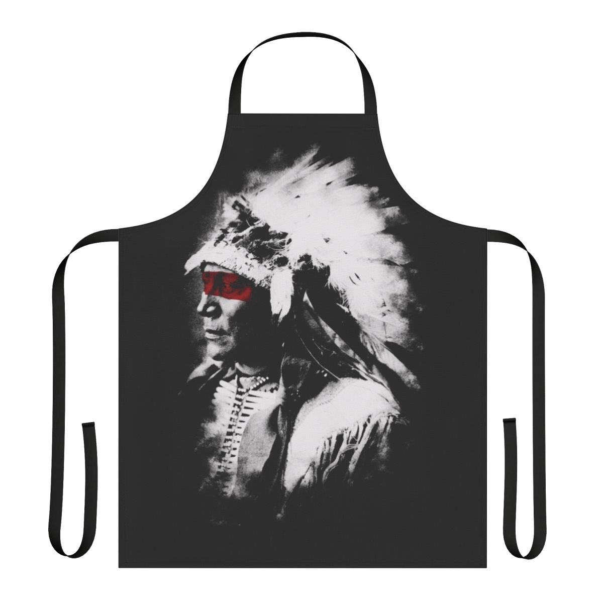 Handcrafted native american-style apron with traditional patterns and symbols