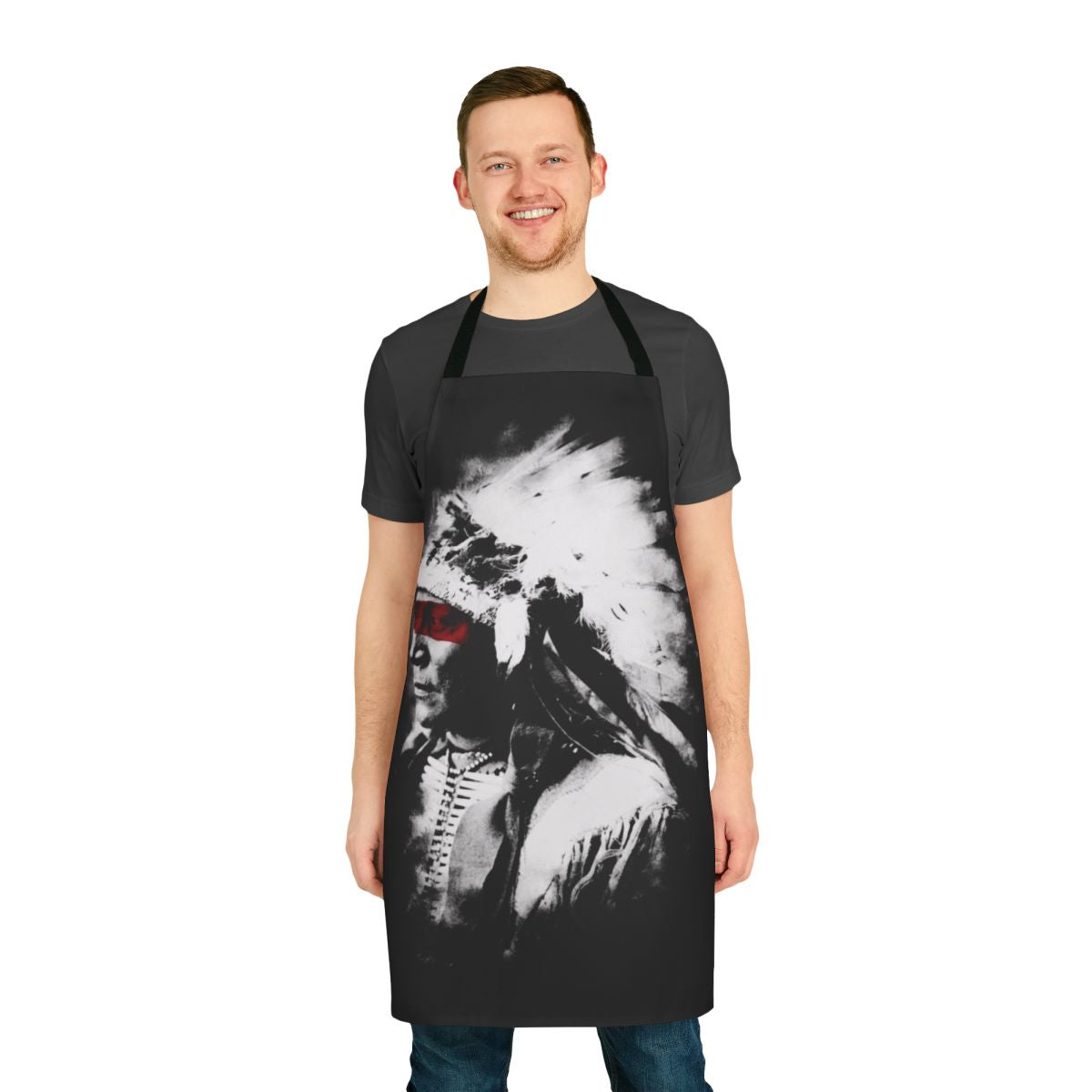 Handcrafted native american-style apron with traditional patterns and symbols