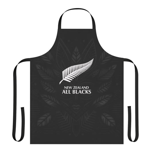 All Blacks team spirit haka design printed on an apron