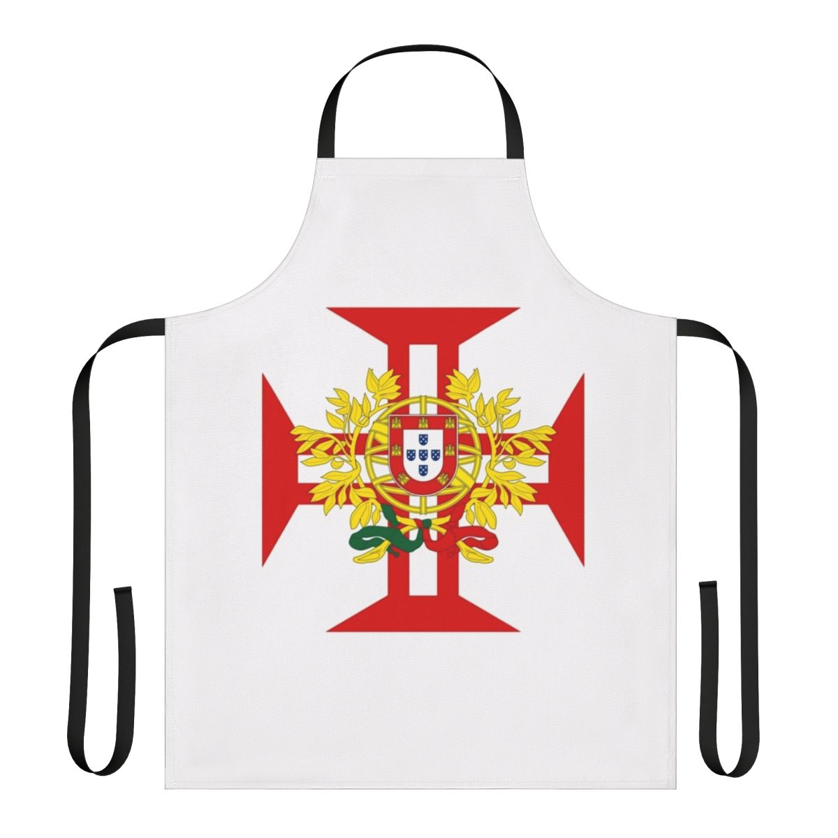 Authentic Portuguese Templar Cross Apron with Coat of Arms Design