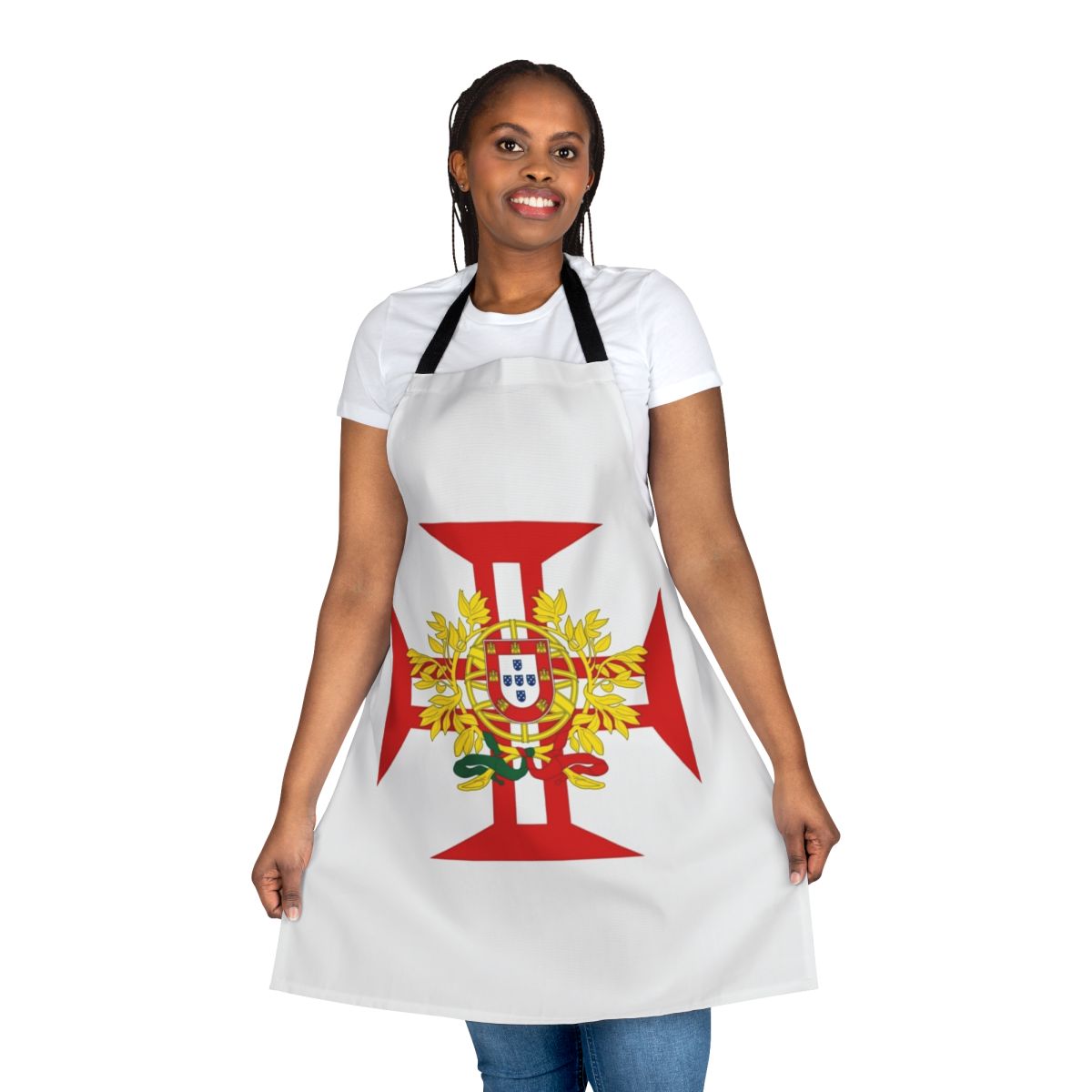 Authentic Portuguese Templar Cross Apron with Coat of Arms Design