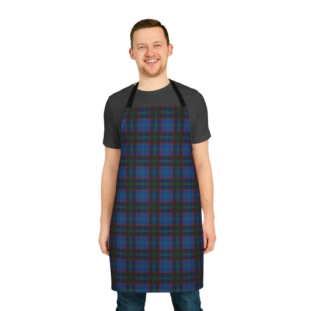 Clan Hume tartan pattern apron featuring a classic Scottish plaid design.
