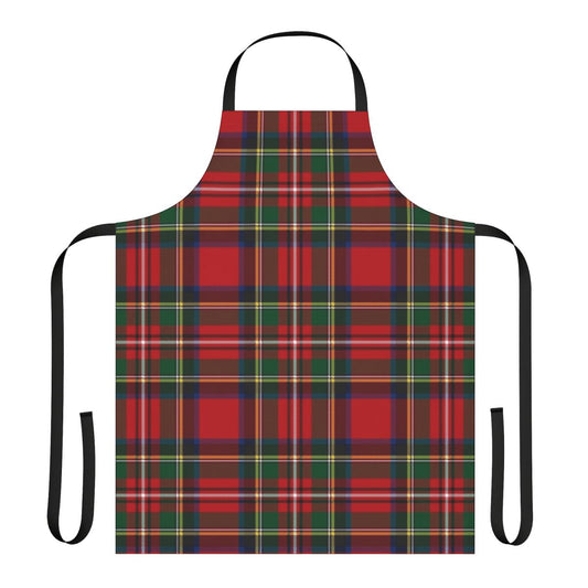 Authentic Scottish tartan plaid apron with royal stewart pattern