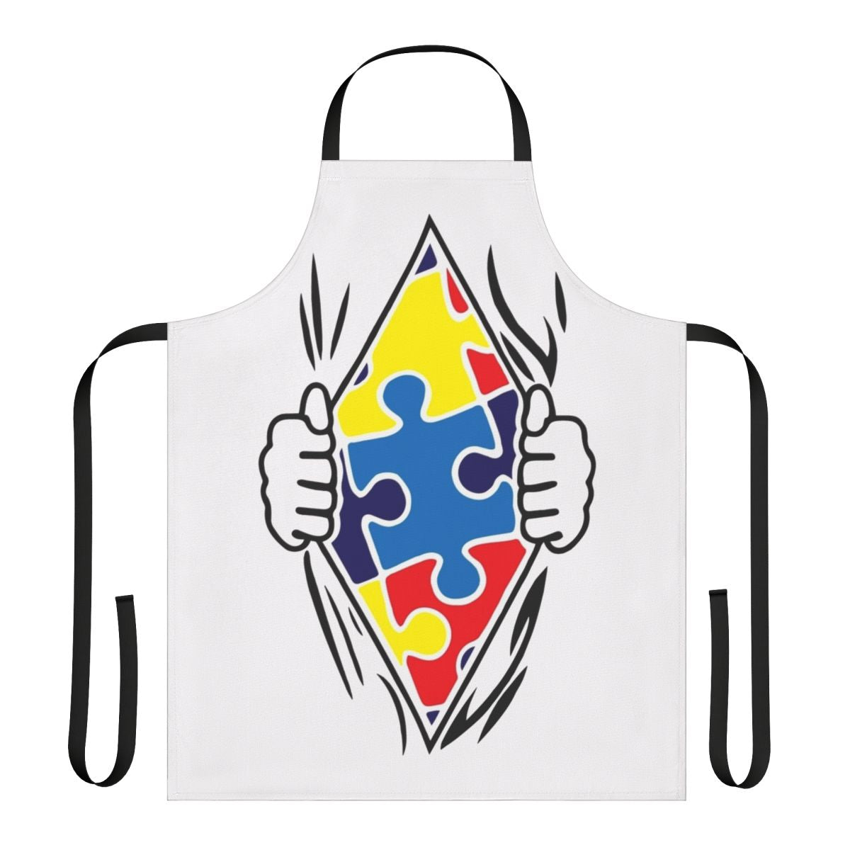 Autism-Friendly Superhero Apron with Vibrant Design