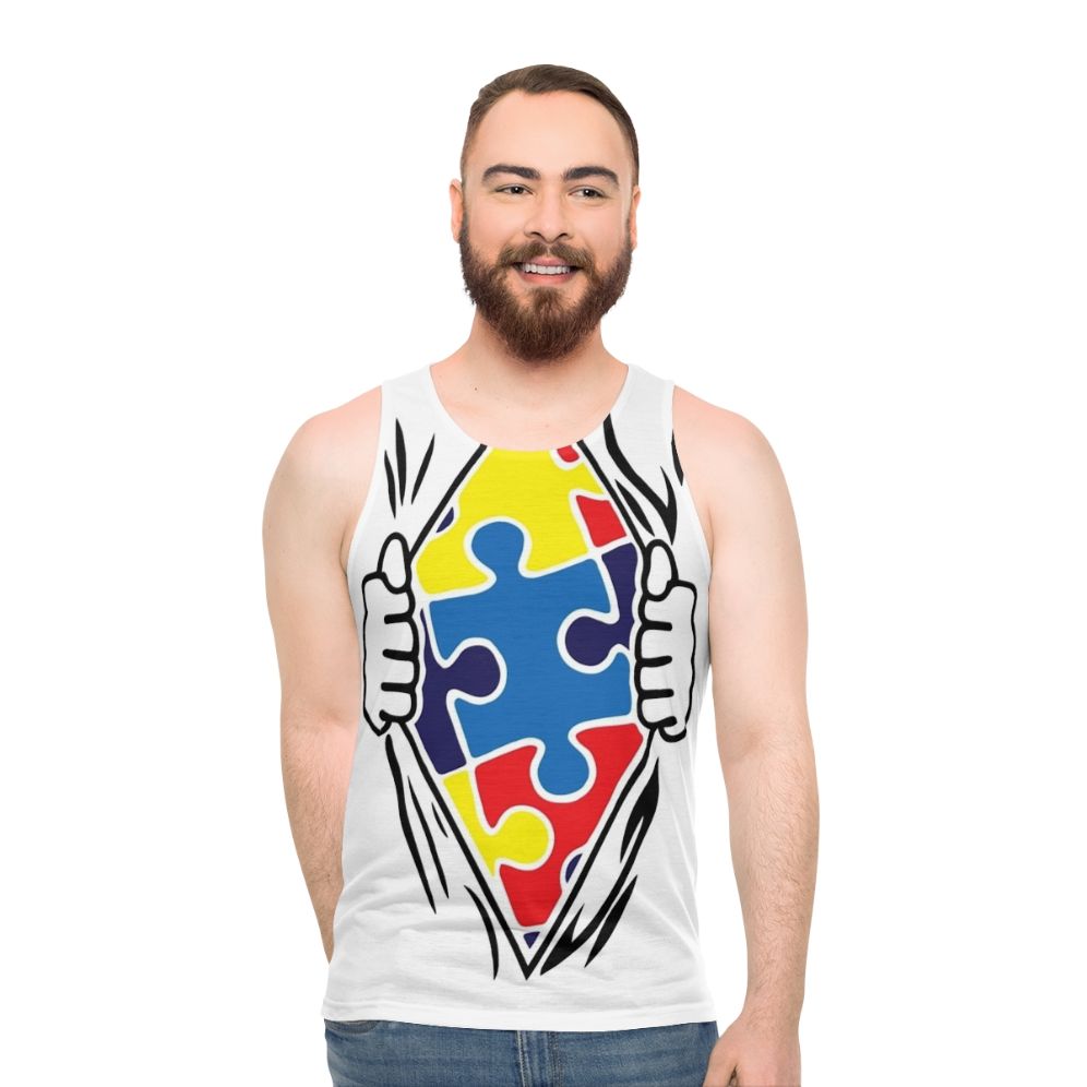 Autism Superhero Unisex Tank Top