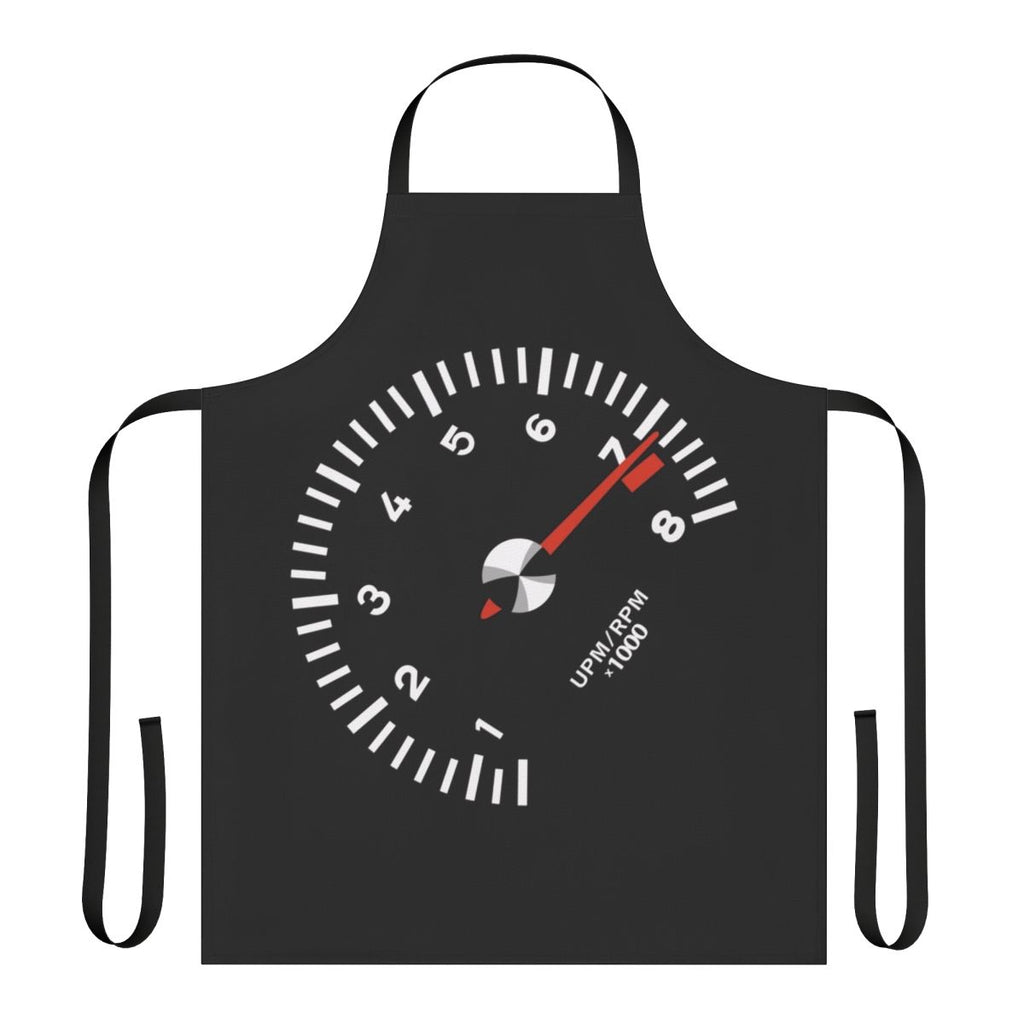 Automotive gauge-inspired apron with a Porsche Cayman design