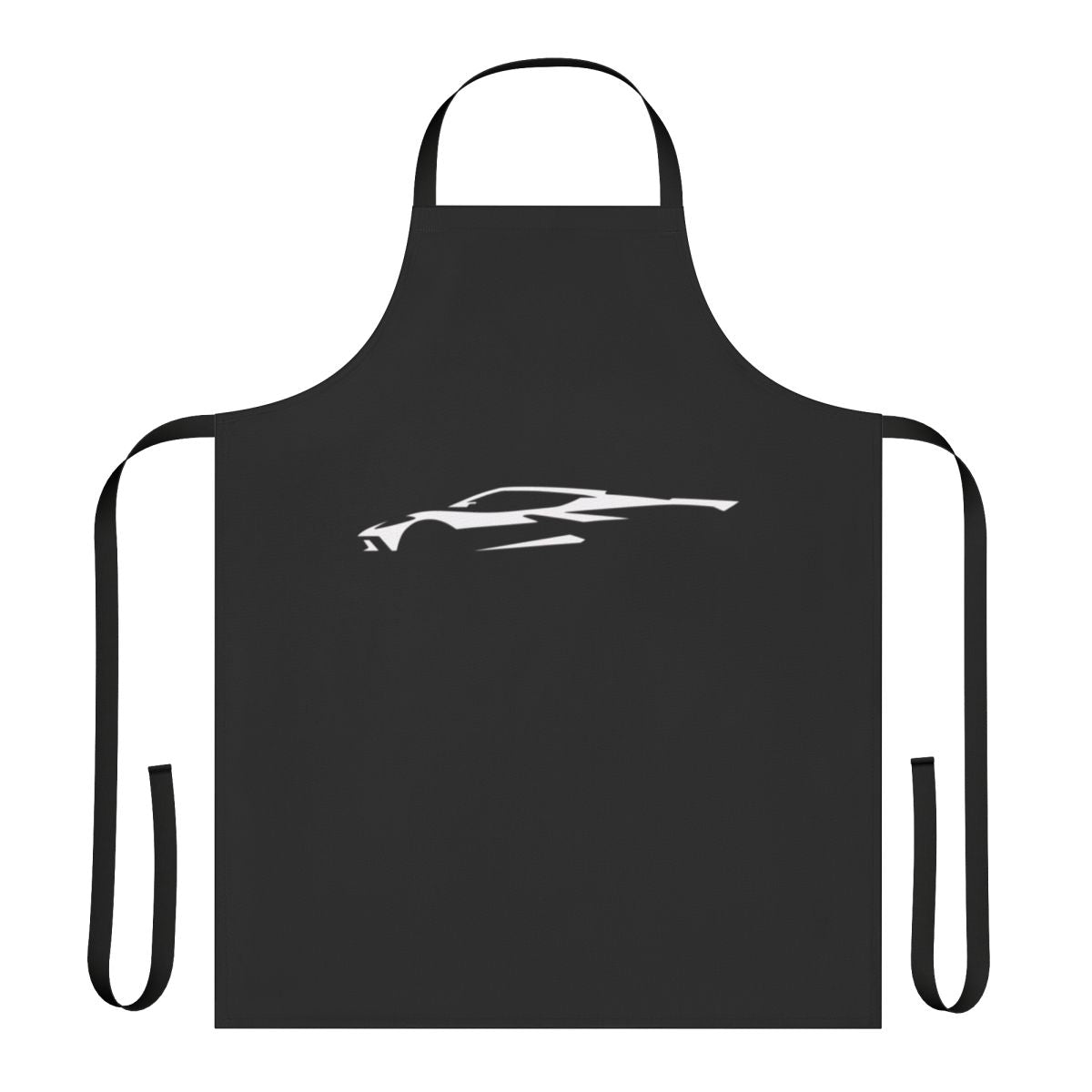Chevrolet Corvette C8 Sports Car Silhouette Design Apron