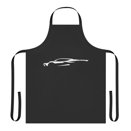 Chevrolet Corvette C8 Sports Car Silhouette Design Apron